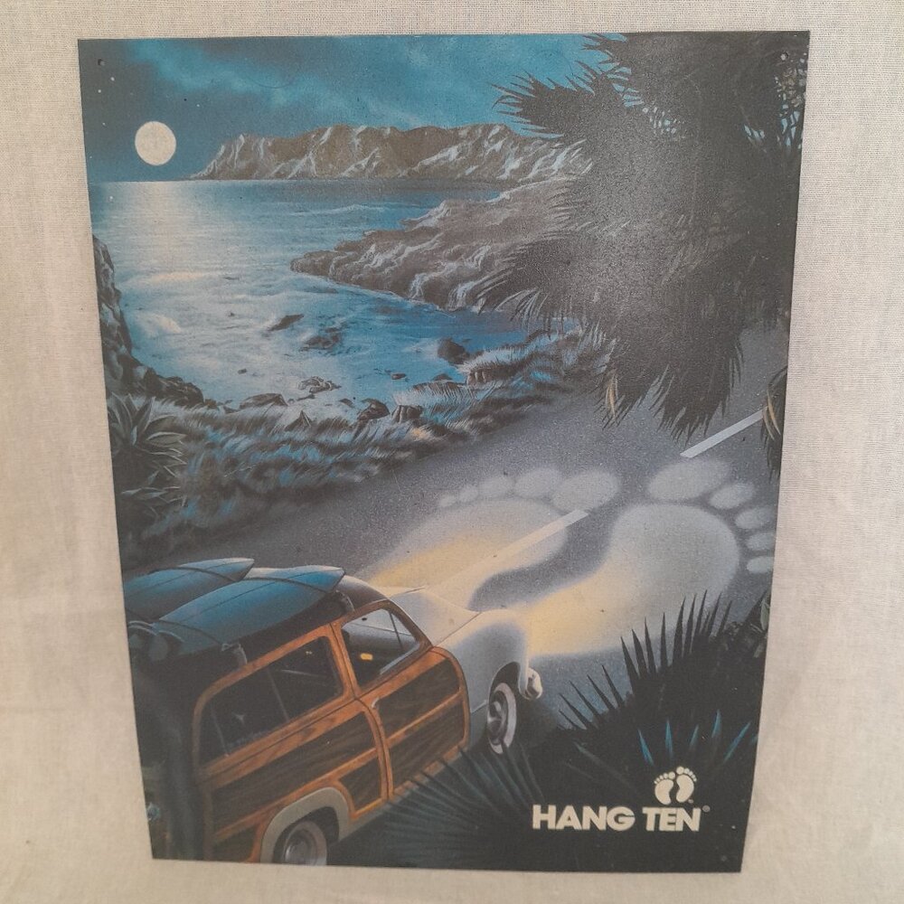 VTG "Hang Ten"  Brand Tin Poster